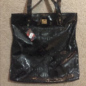 Ralph Lauren Black Patent Leather Tote